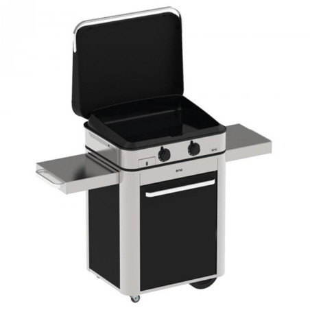 Pack Combo Plancha Enosign Gaz 65 Acier Noir & Inox - ENO