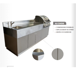 Cuisine 4 Éléments ÉLÉGANCE NAPOLEON 2.0 - ATLANTIC INOX - 2.05 m spécificités